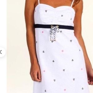 Lilly Pulitzer Rilee sailboat dress white nautical style size 2
